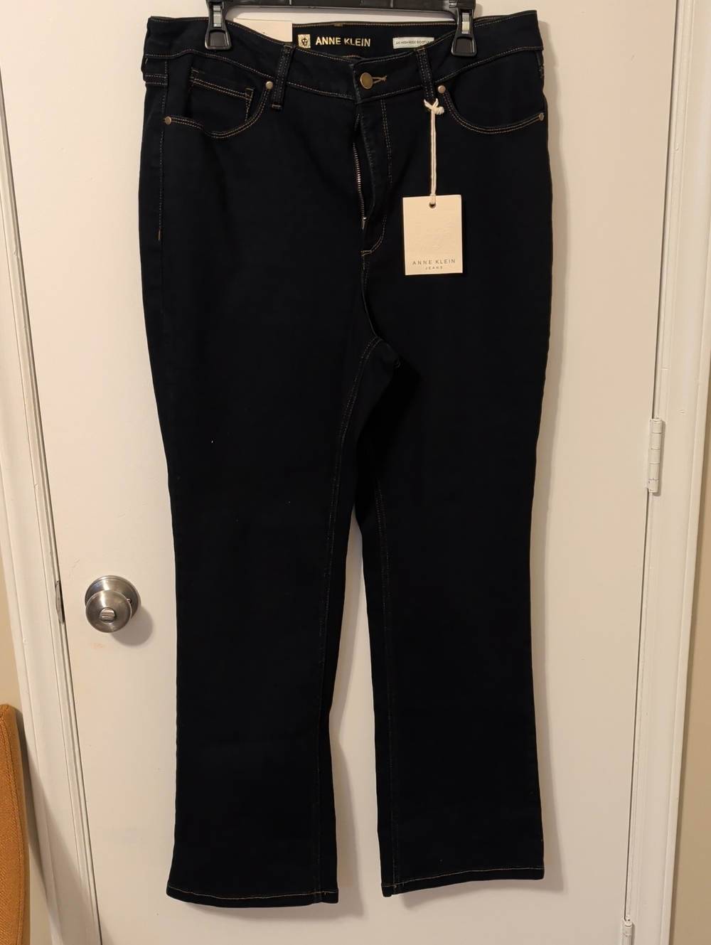 Anne Klein Women's Black Boot-Cut Jeans